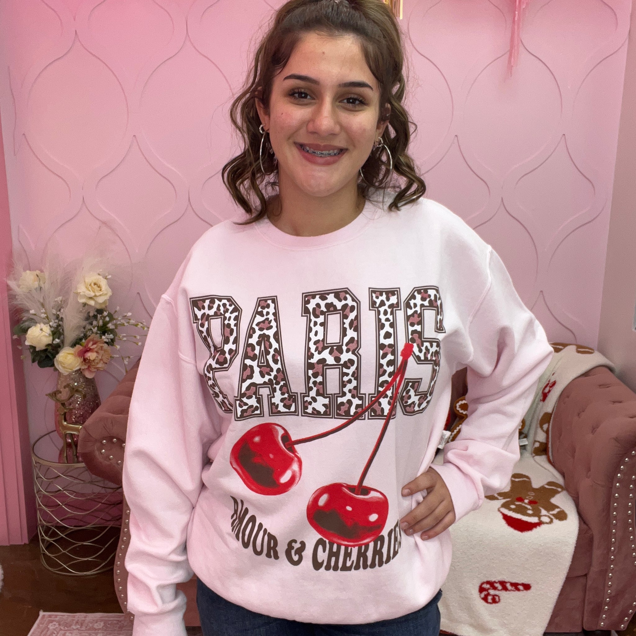 Paris Cherry Sweatshirt