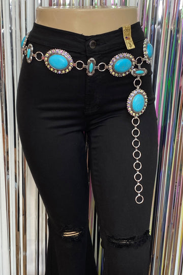 Turquoise Western Different Size Concho Belt