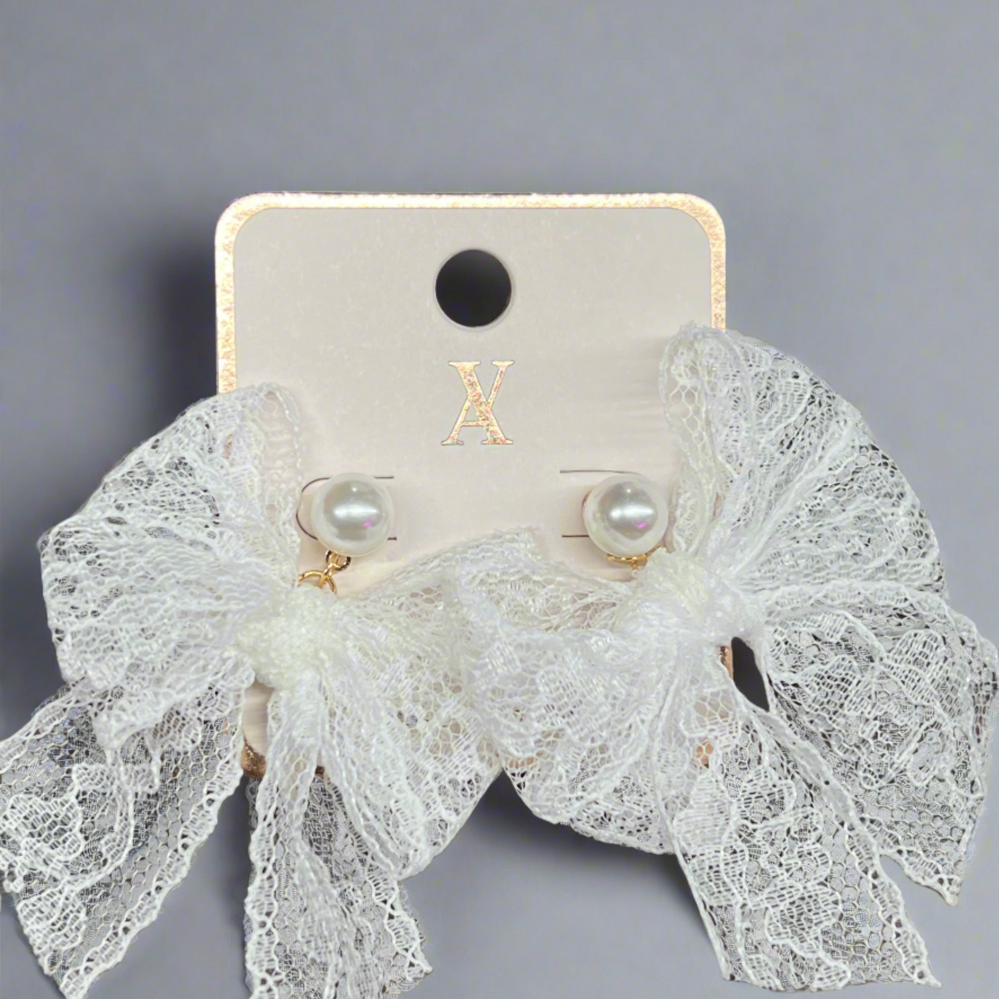 Lace Bow Earrings