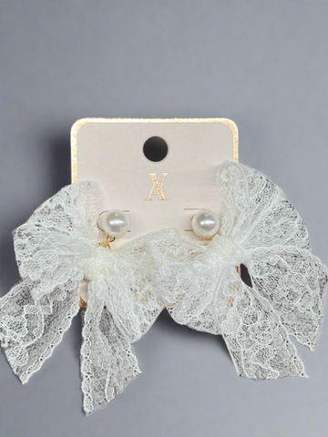 Lace Bow Earrings