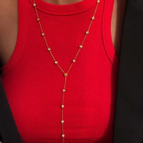 Diamond Dreams Layered Y Necklace