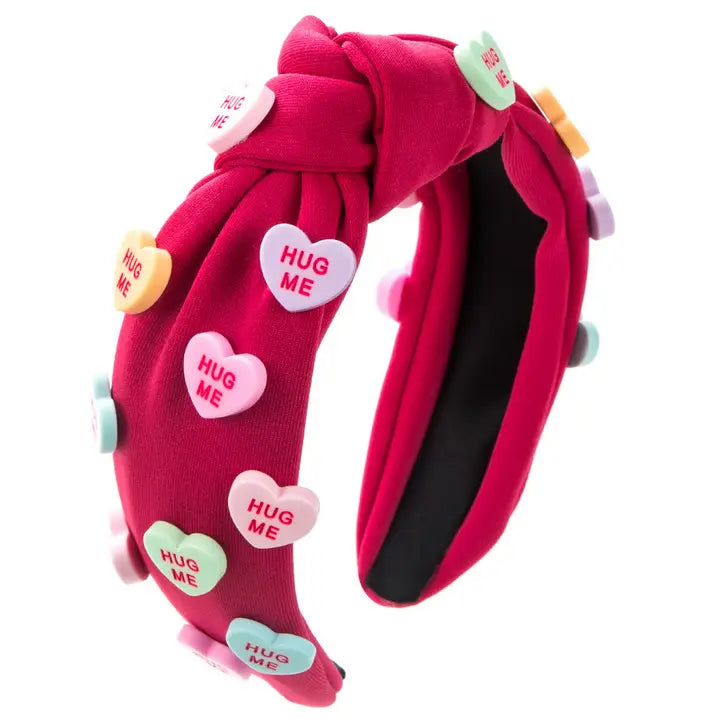 Pink Valentine Candy Hearts Headband