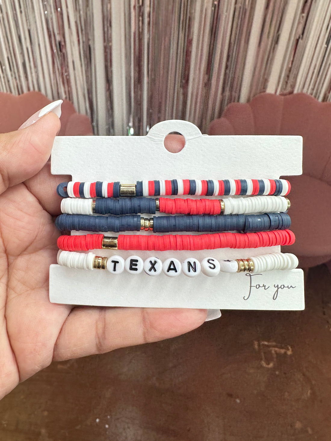 Texans Game Day Stack Bracelets