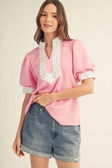 Sweet Talk Polka Dot Blouse By Jodifl