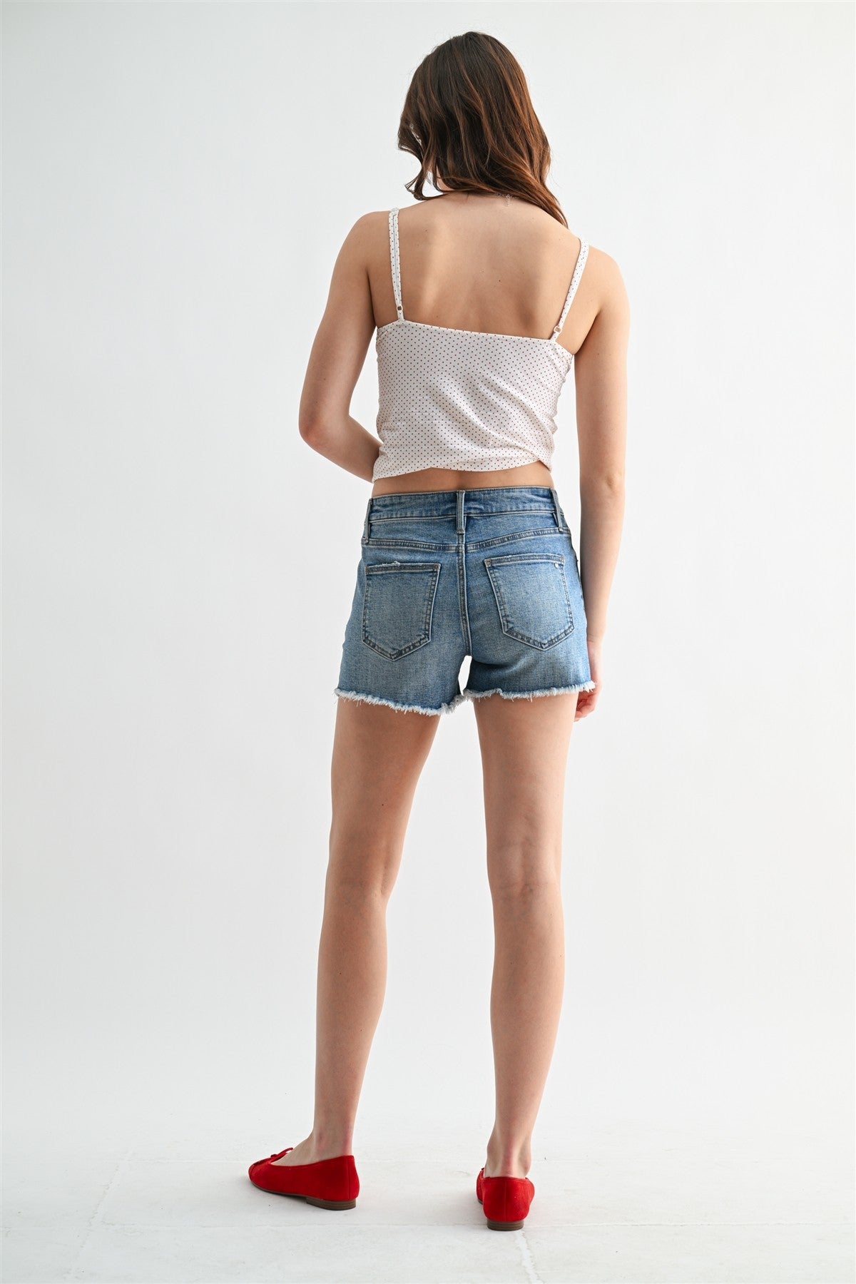 MICA Sunbeam Raw Hem Denim Shorts