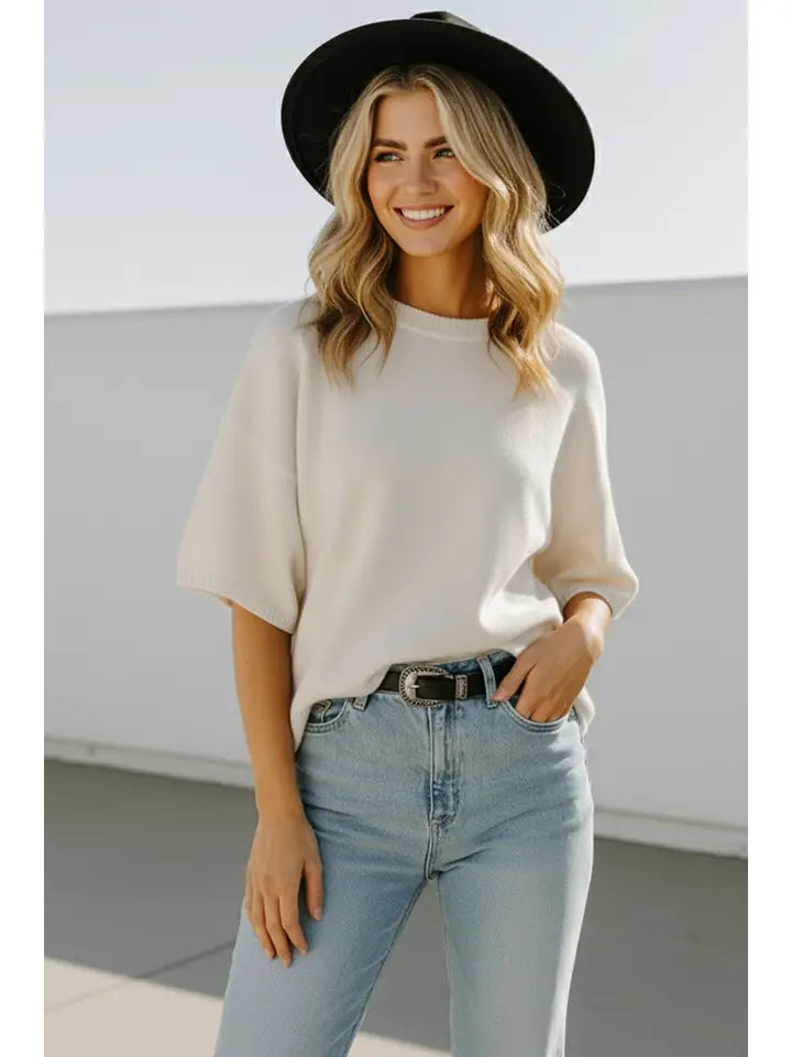 The Cozy Daydream Sweater Top By Sewn and Seen