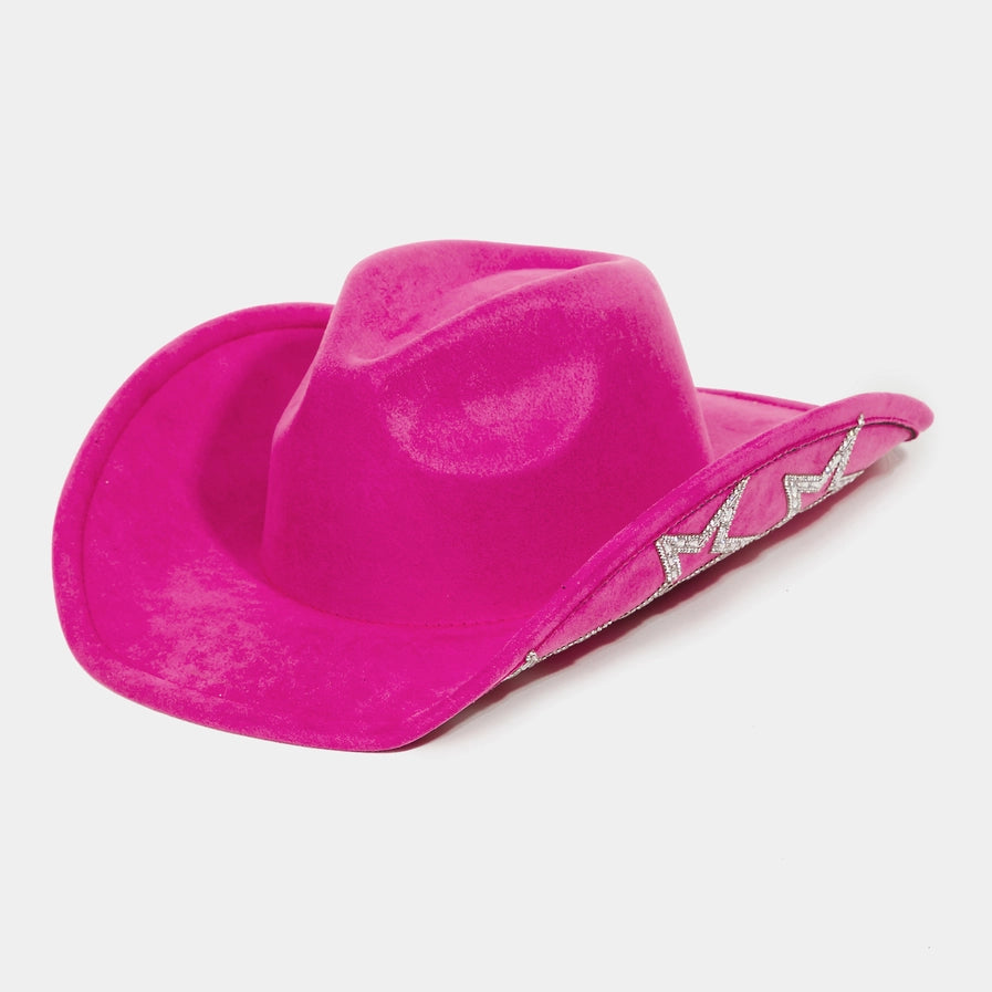 Studded Rhinestone Star Cowboy Hat