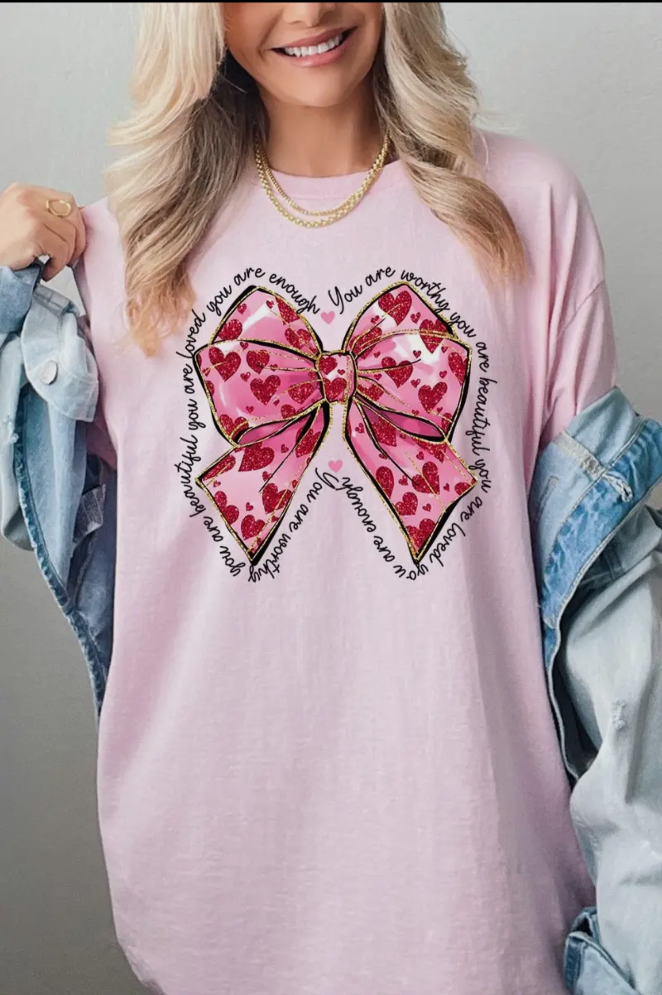 You are Worthy Bow Graphic Tee