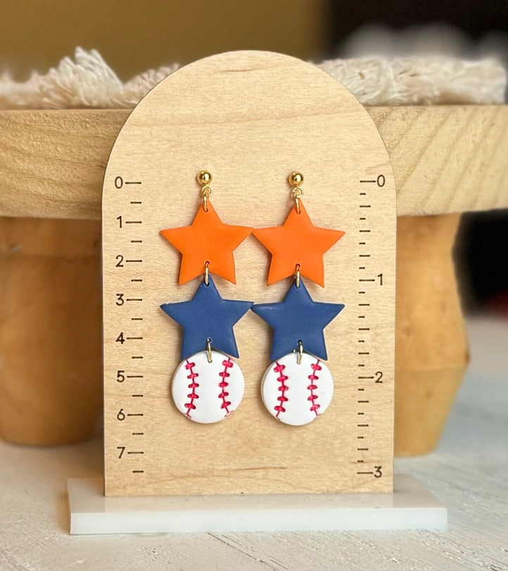 Astros Clay Earrings