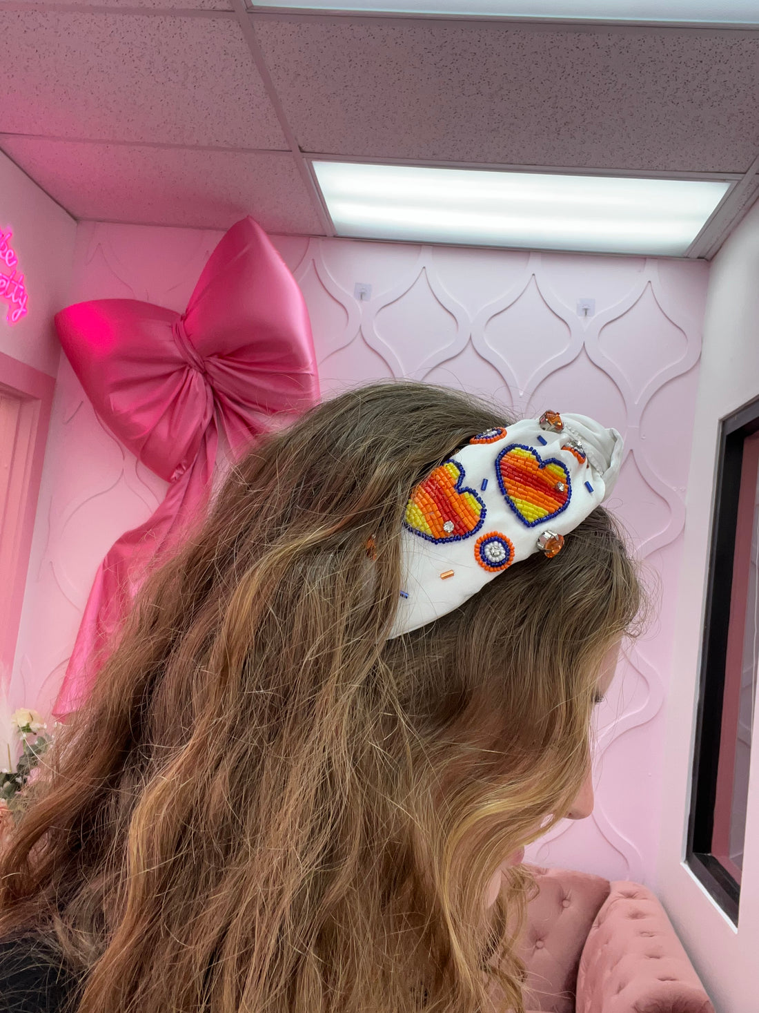 H Town Baseball Heart Headband