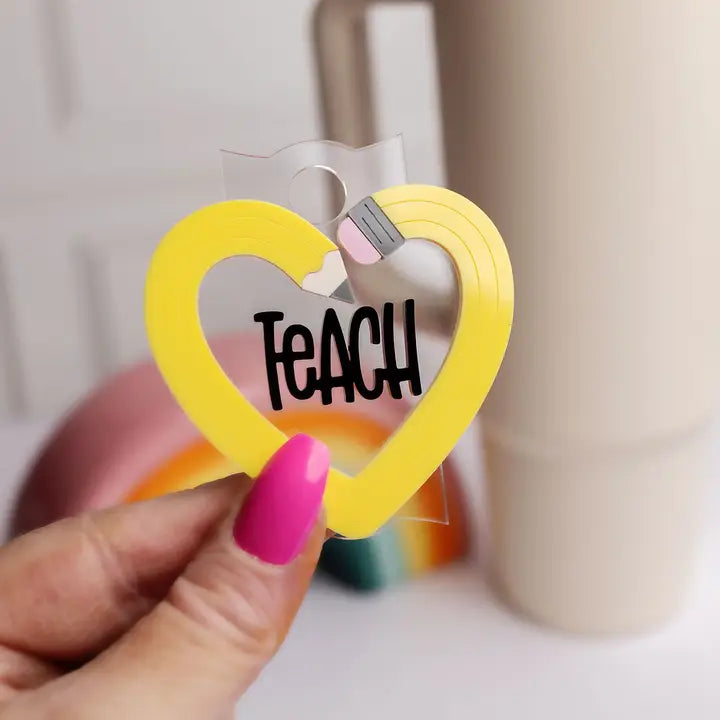 Teach Pencil Tumbler Topper