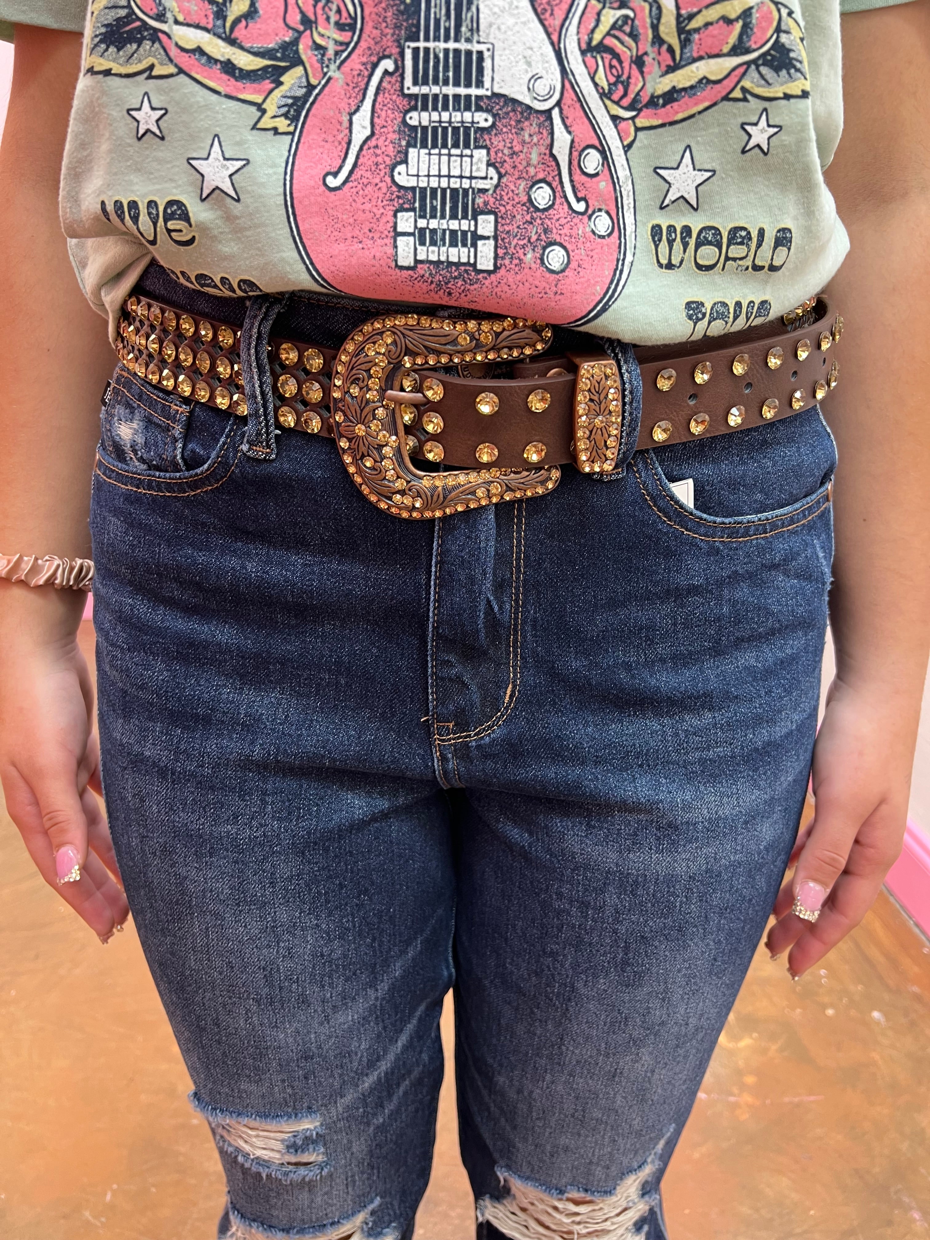 Rhinestone Belt