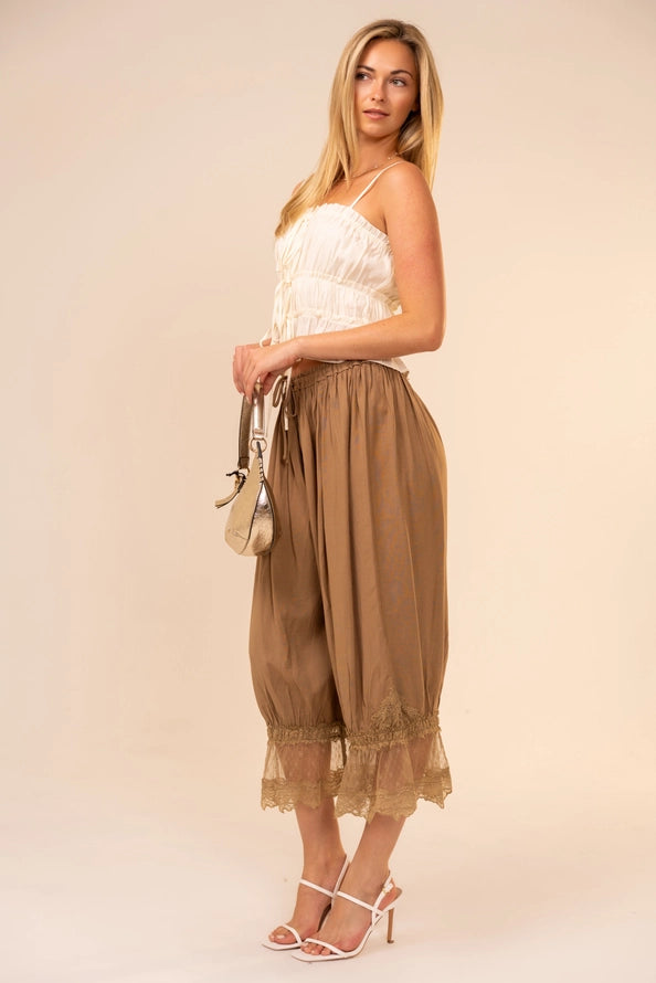 Lace & Linen Dream Balloon Pants By Blue B