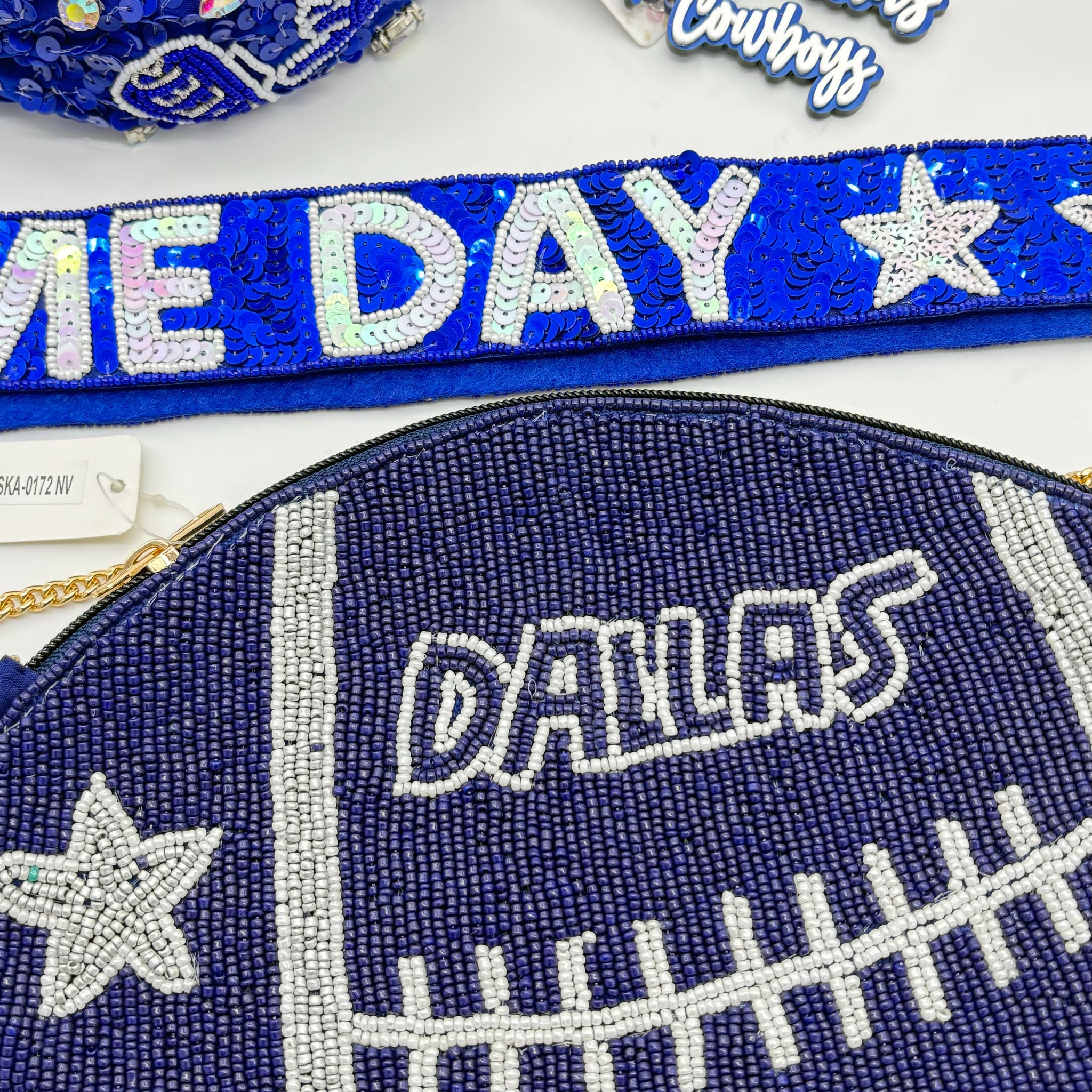 Football Beaded Dallas Crossbody Bag