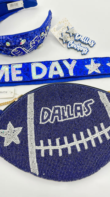 Football Beaded Dallas Crossbody Bag