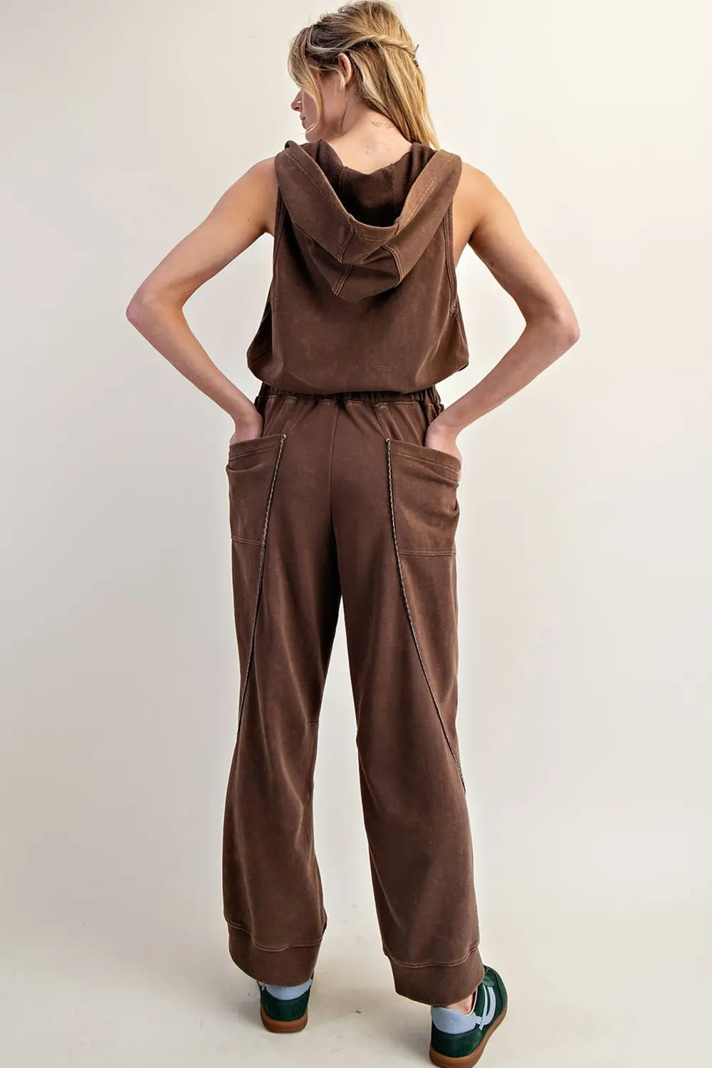 Wild & Unbothered Washed Zip-Up Jumpsuit
