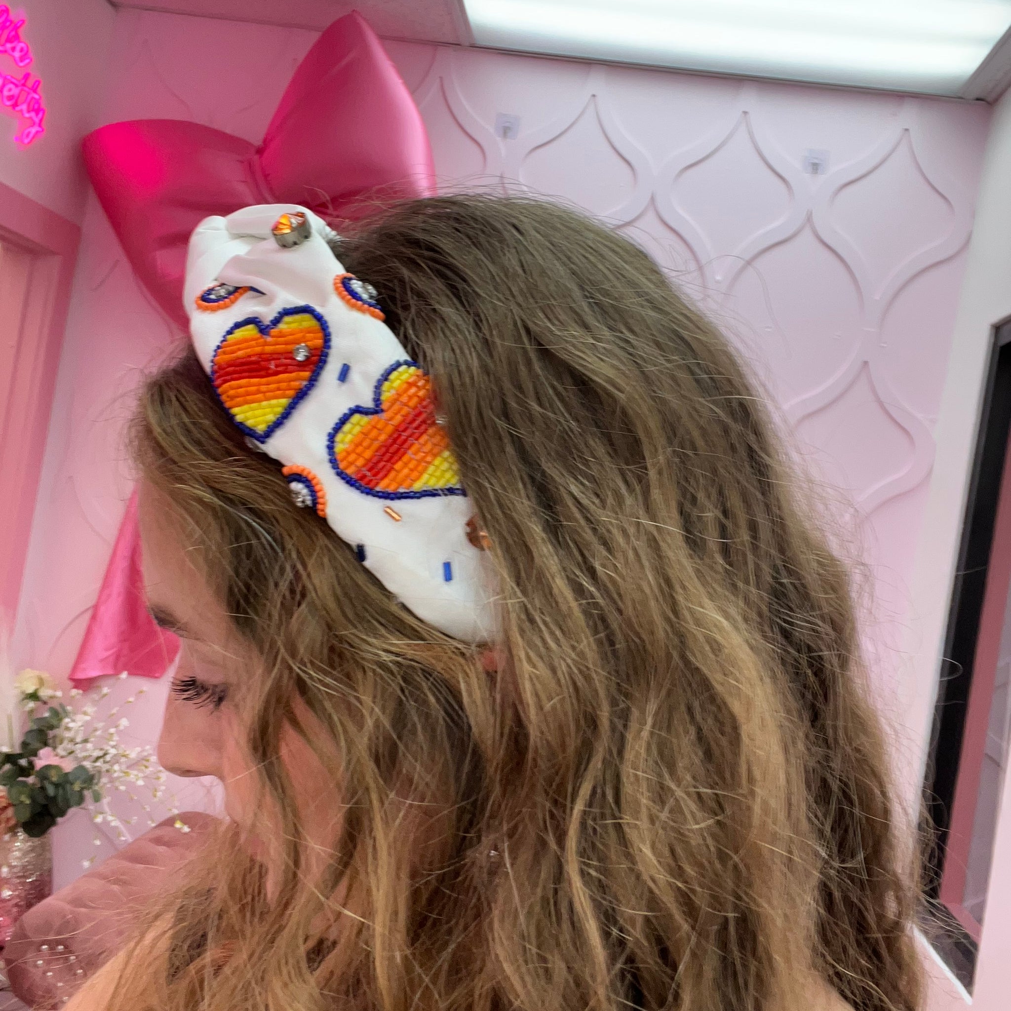 H Town Baseball Heart Headband