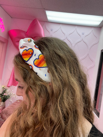 H Town Baseball Heart Headband