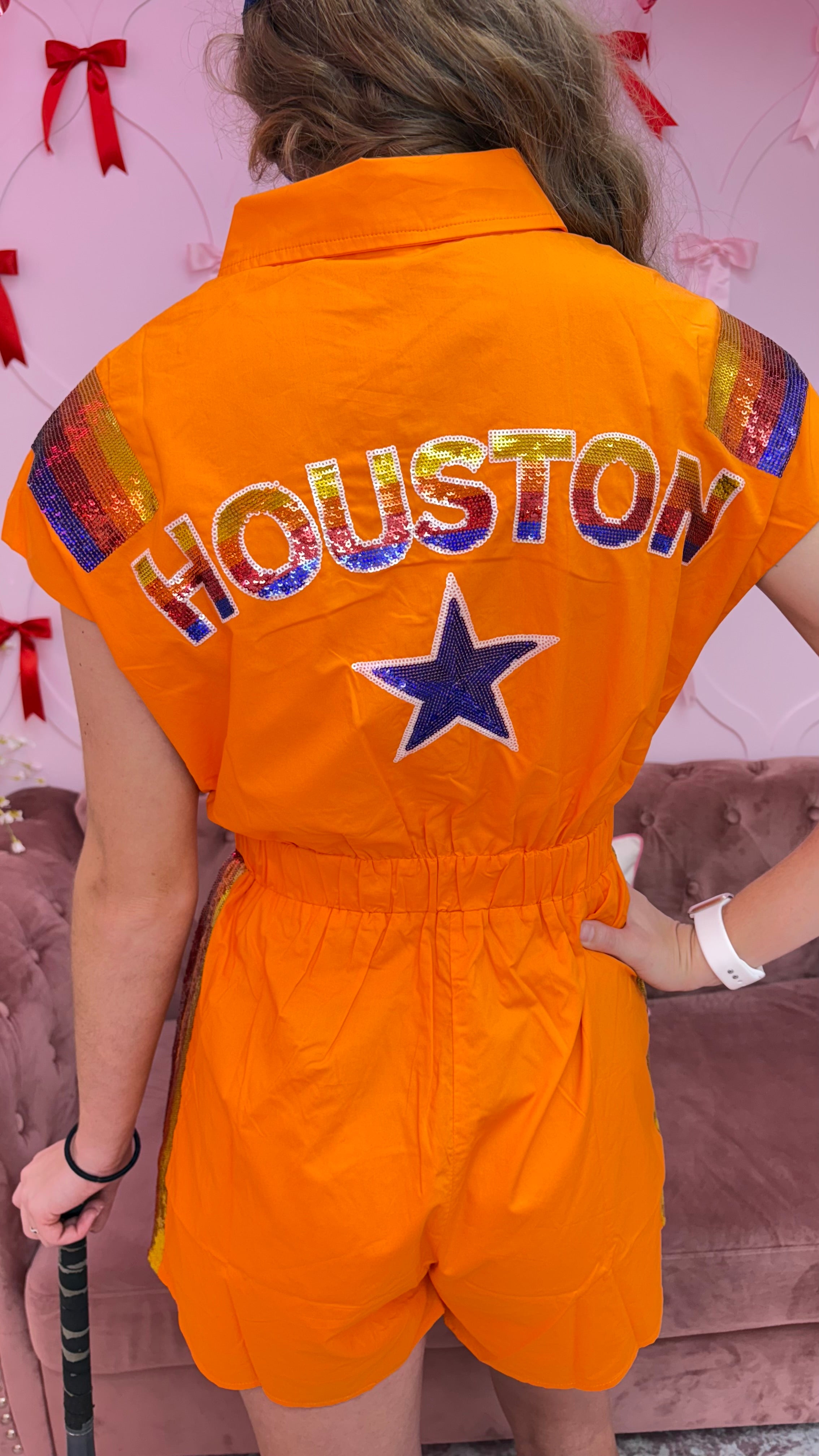 H-Town Game Day Sequin Romper