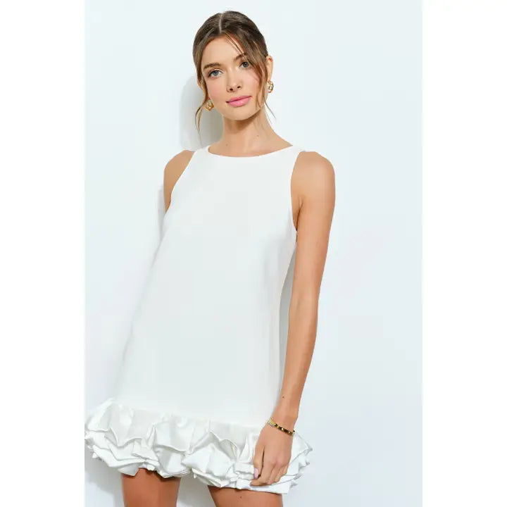 Forever Yours Bubble Hem Mini Dress By INA