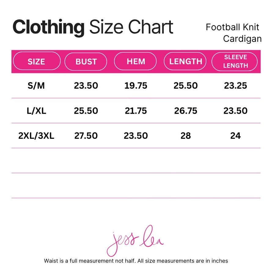 Football Knit Cardigan