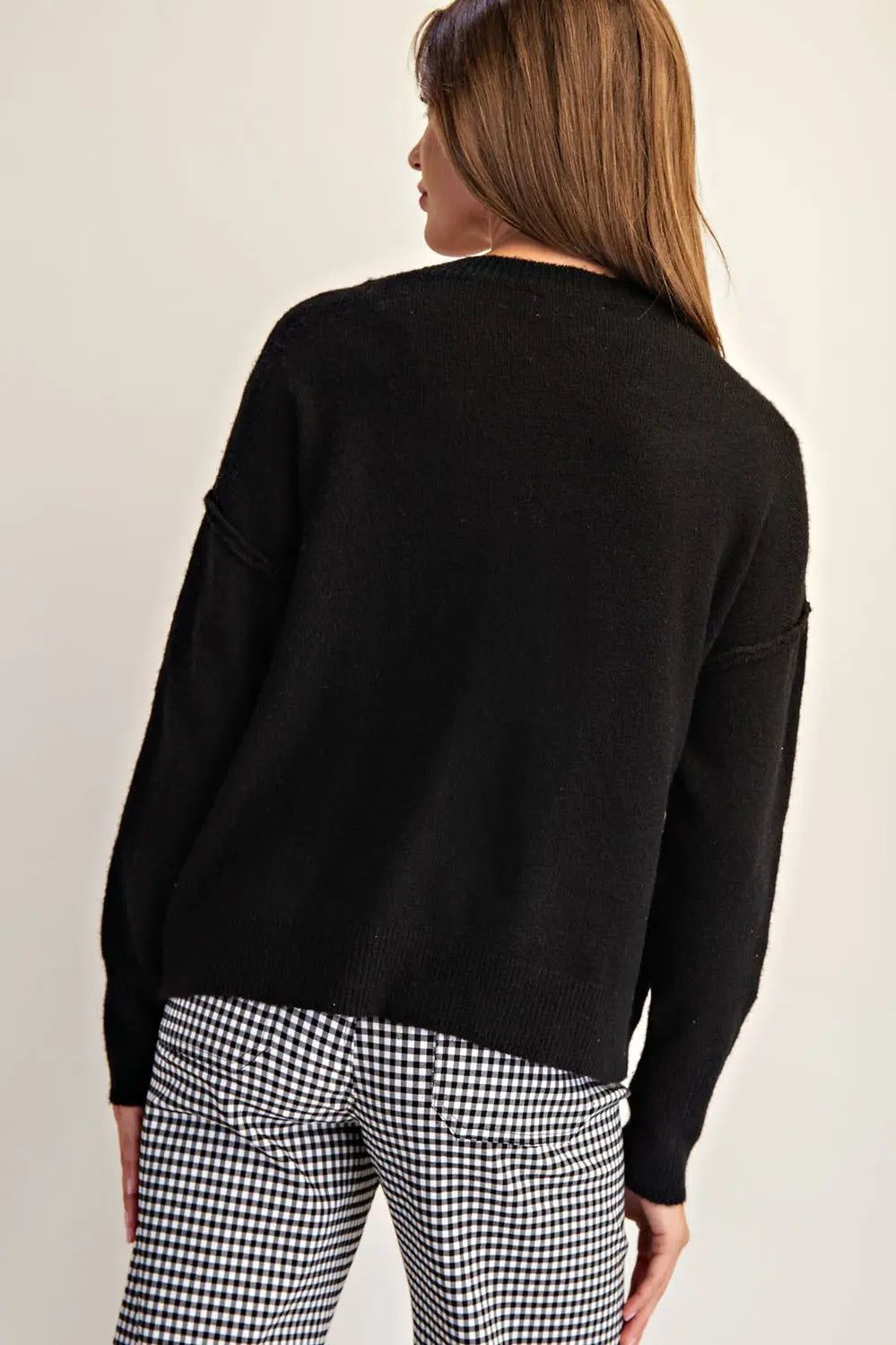 Cheers Beaded Long Sleeve Sweater By Eesome