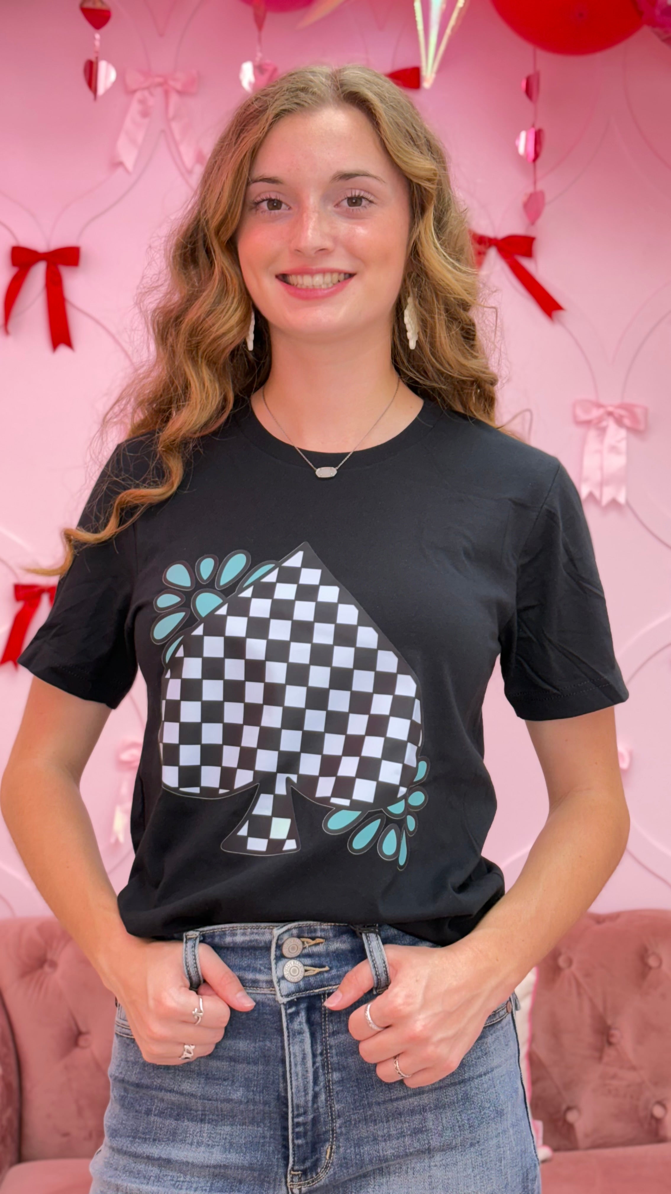 Turquoise Spades Graphic Tee