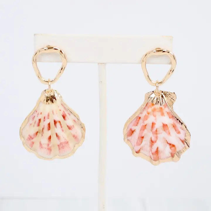 Palmyra Shell Dangle Earring Gold By Caroline Hill