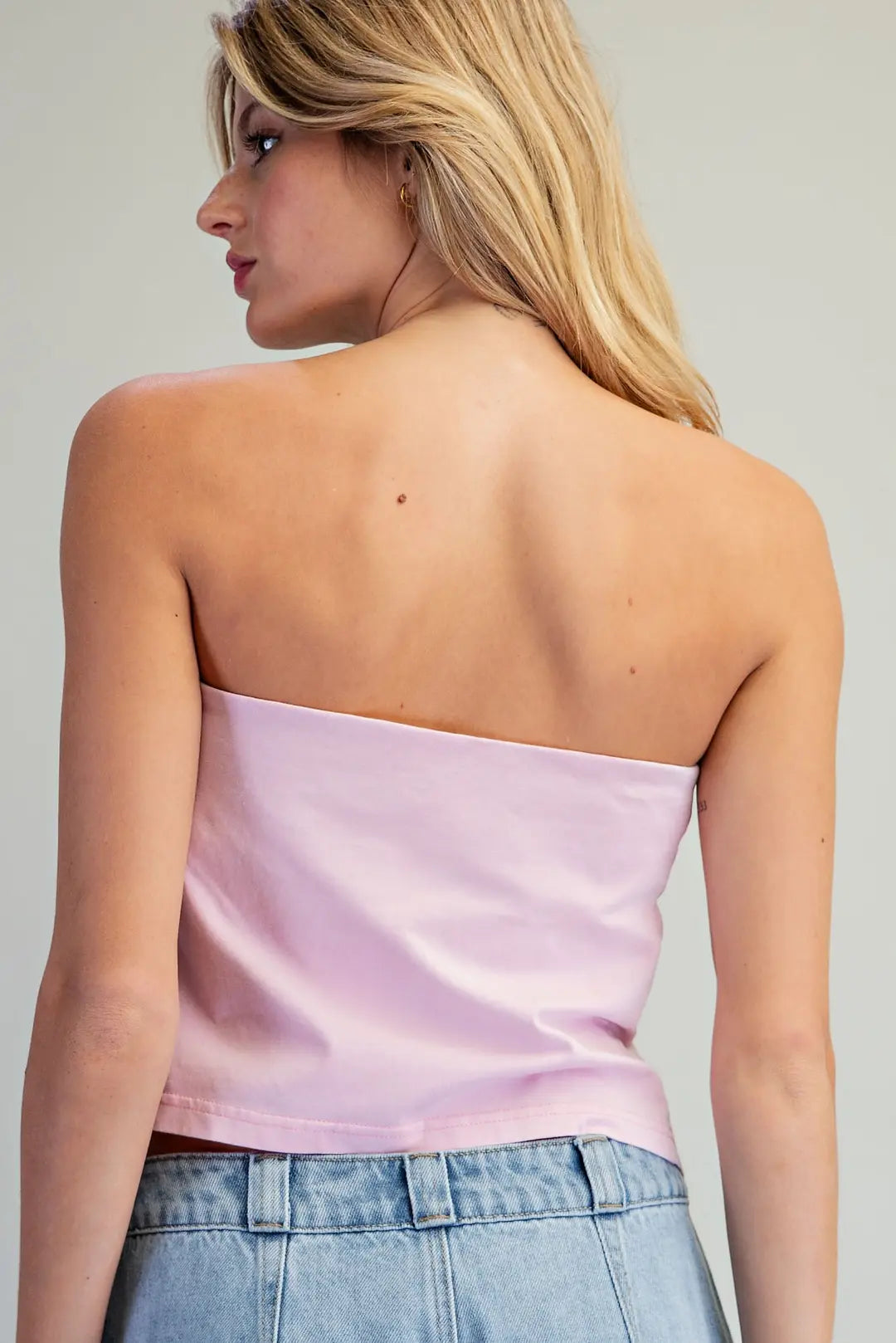 Rosé All Day Strapless Top By EESOME