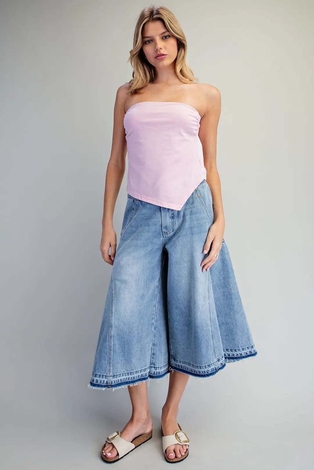 Rosé All Day Strapless Top By EESOME