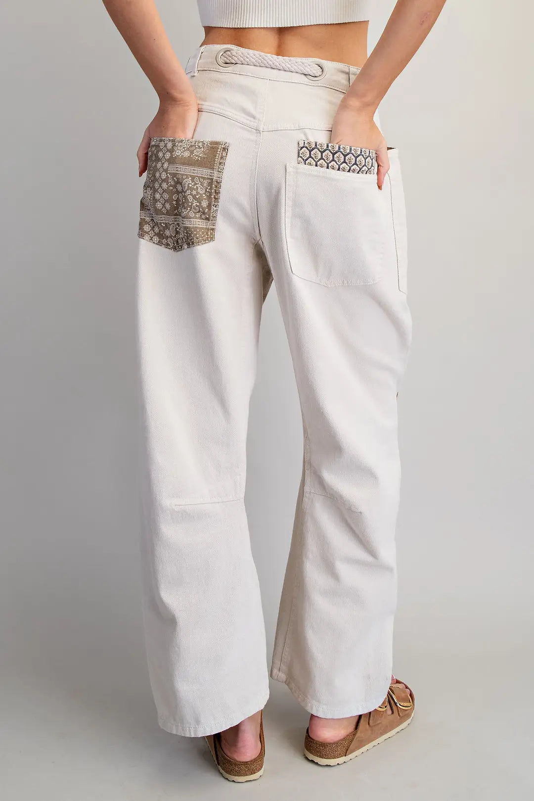 Sandy Patchwork Boho Wide Leg Pants By Eesome