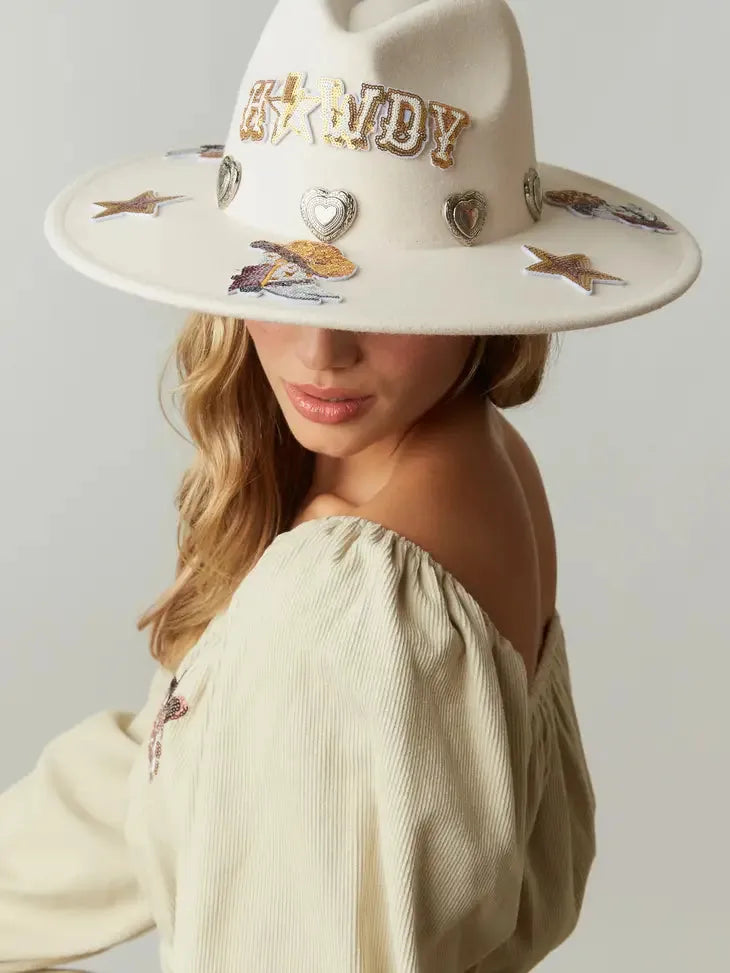 Howdy Sequin Patch Hat