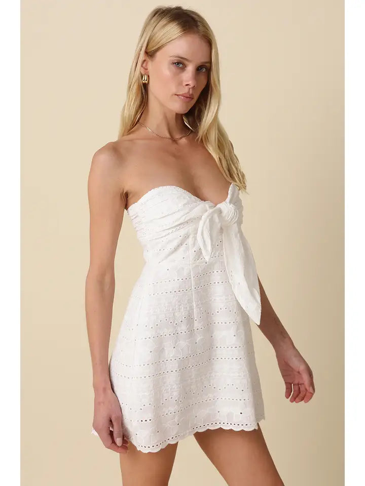 Tied With Love Strapless Mini Dress