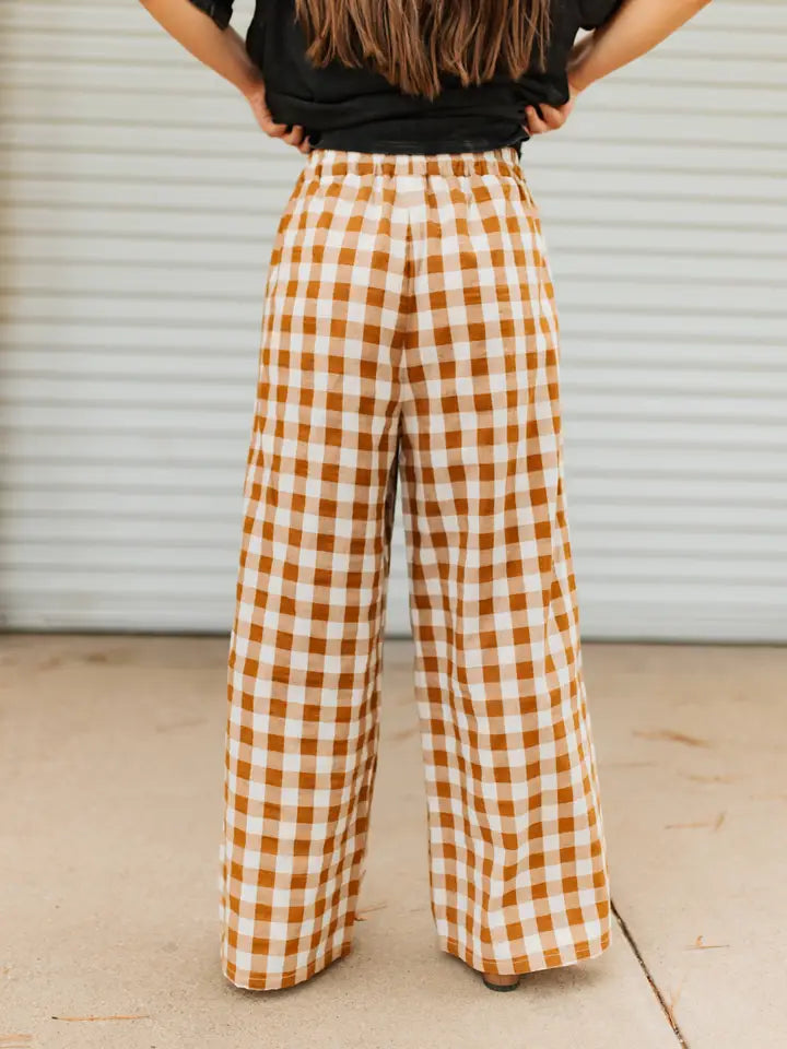 Sweet Tea Check Pants By Turquoise Haven