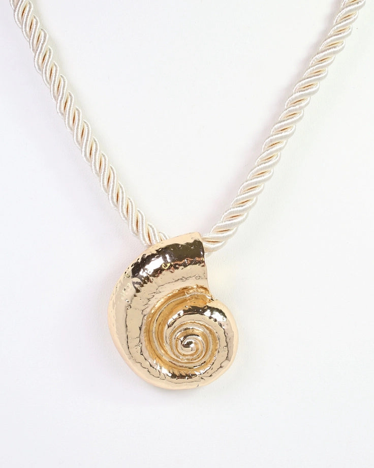 Matera Nautilus Shell Cord Necklace By Caroline Hill
