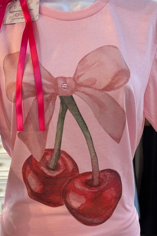 Cherry and Bow Graphic Tee