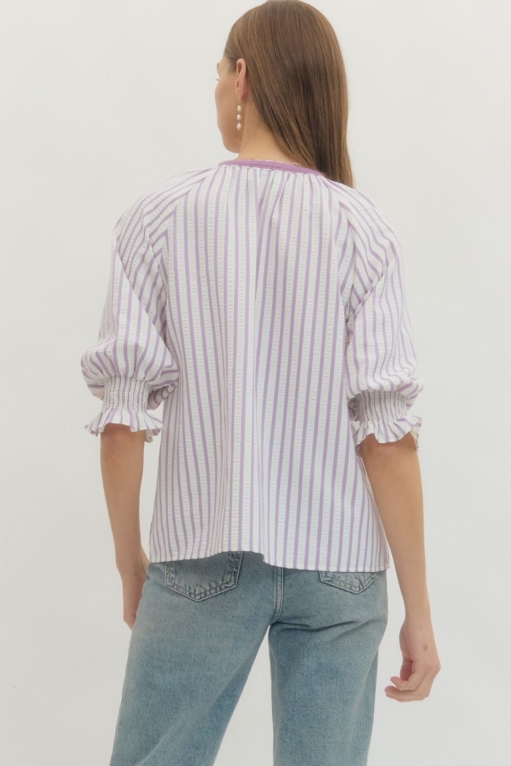 Grace & Glory Stripe Blouse by Entro