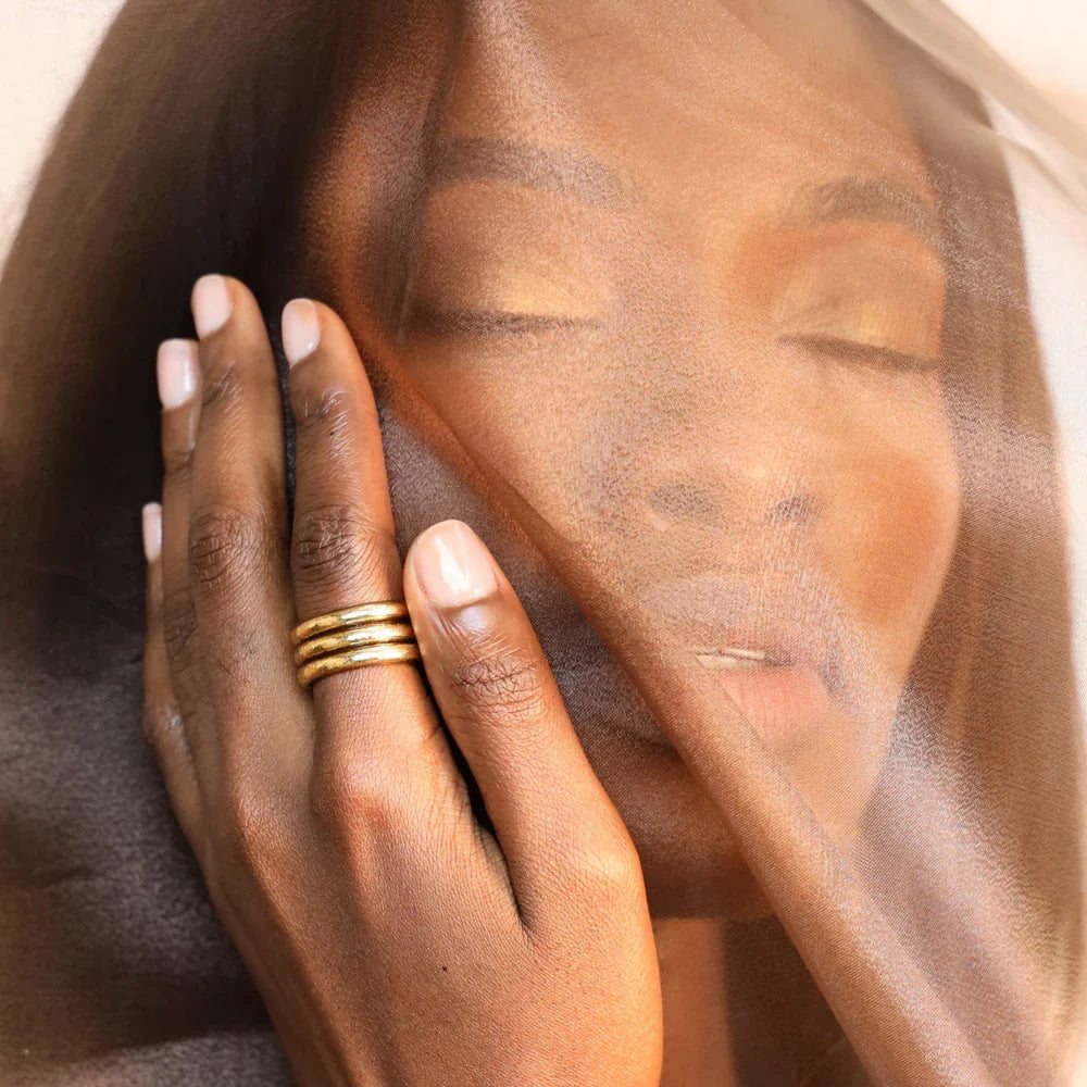 Gold Aura All Weather Rings(Set of 3)
