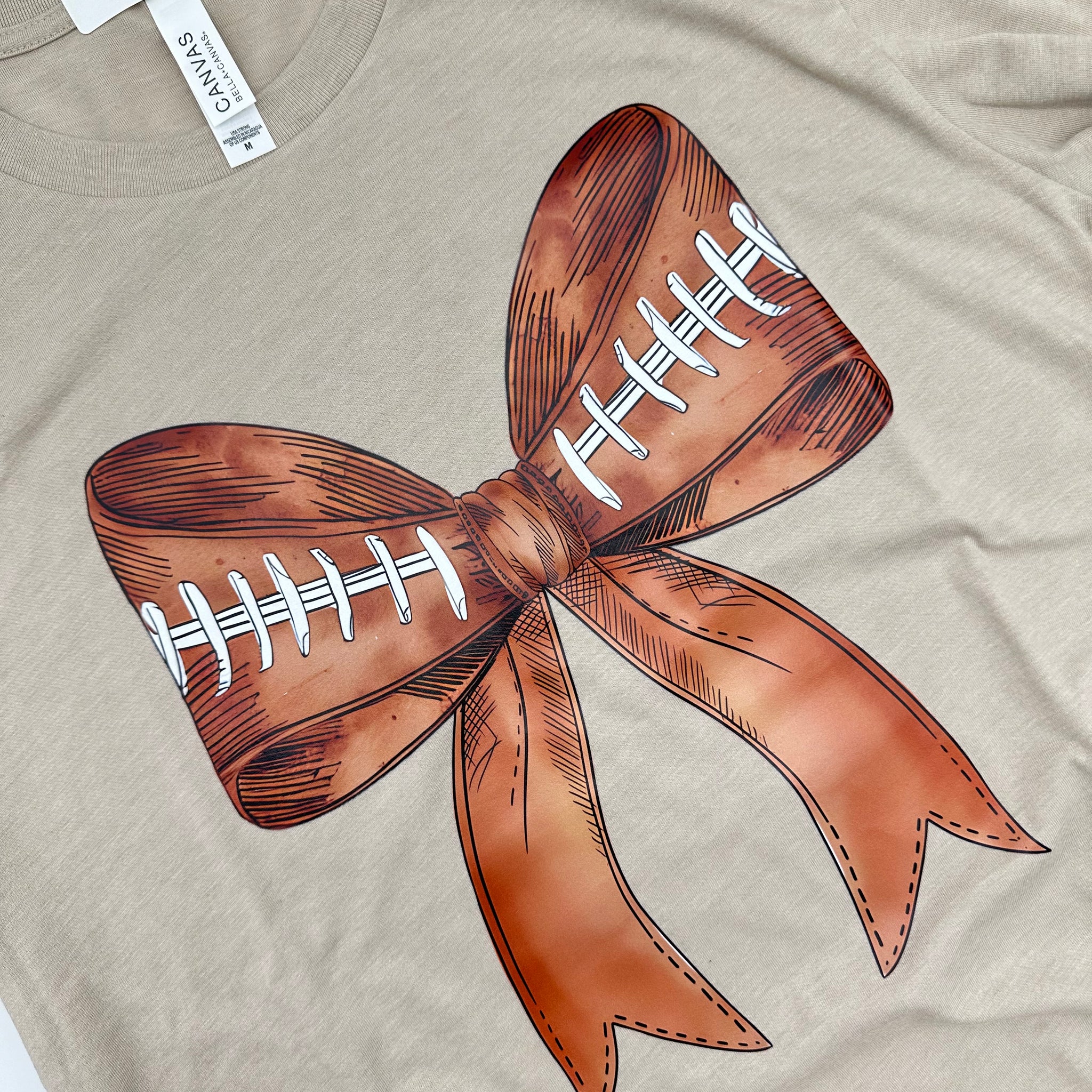 Football Bow Graphic Tee