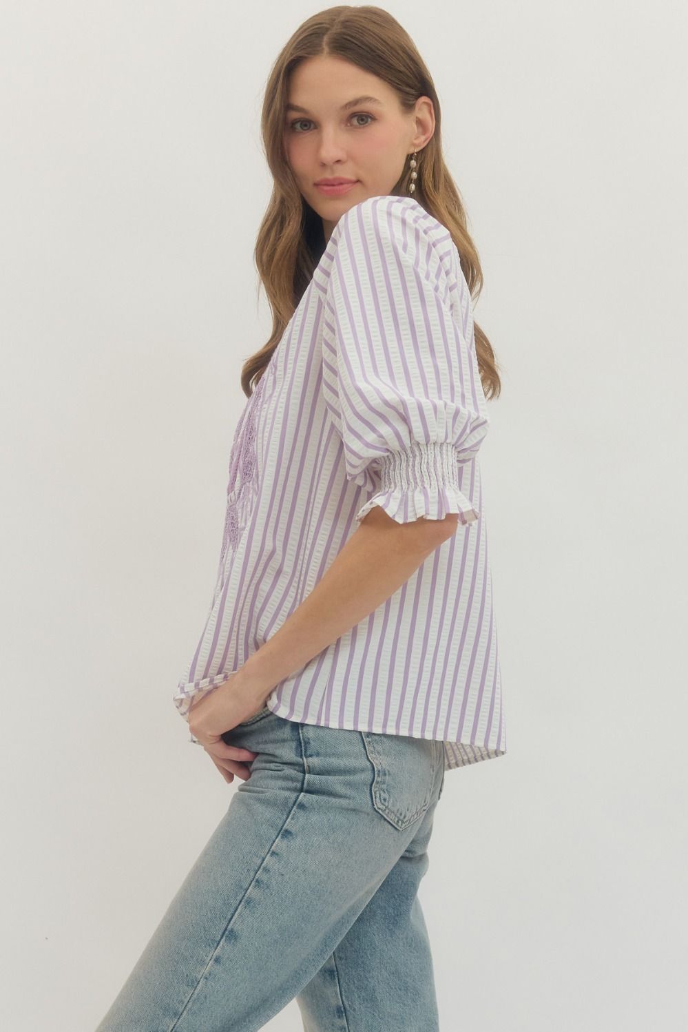Grace & Glory Stripe Blouse by Entro
