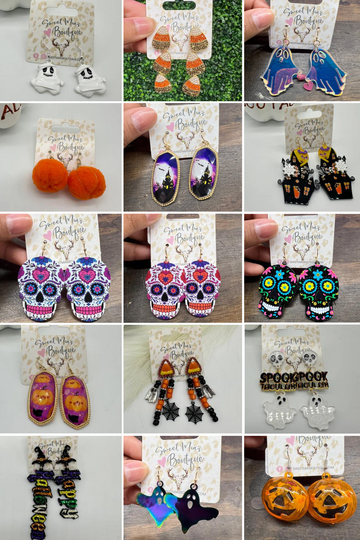 Halloween earrings multiple styles