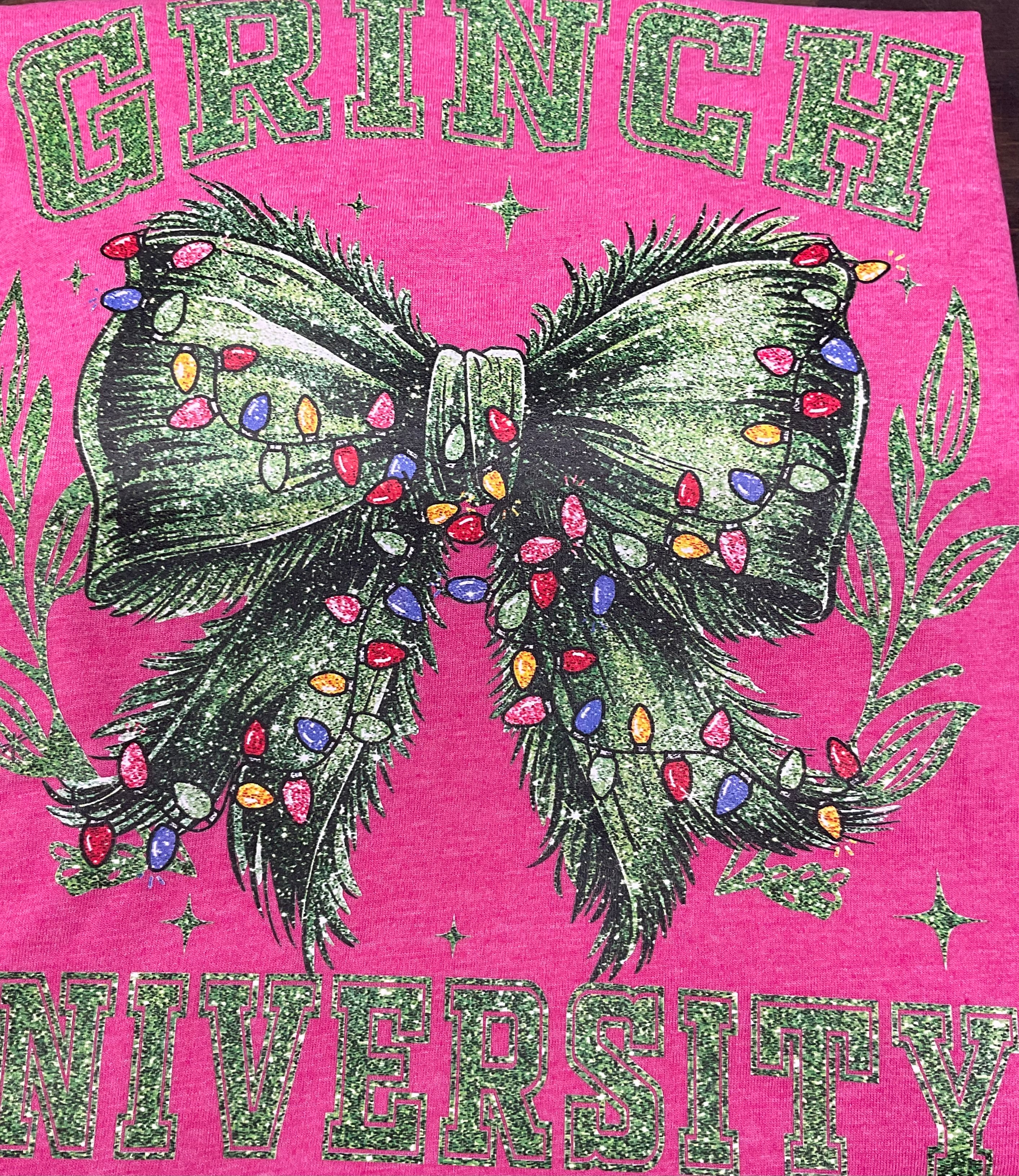 Coquette Grinch University Hot Pink Heather