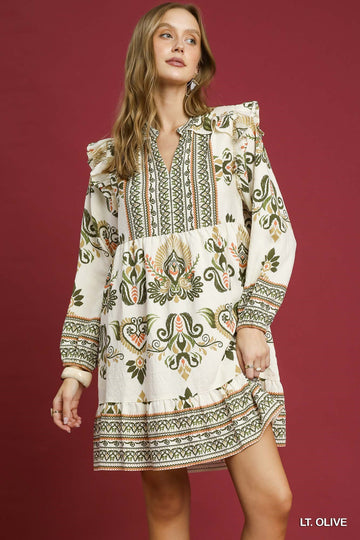 Boho Long Sleeve Mini Dress by Umgee