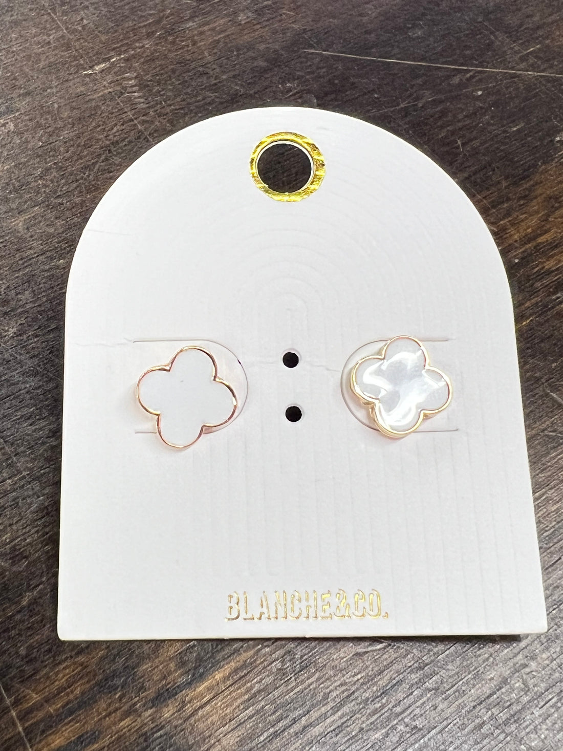 Clover Enamel Stud Earrings