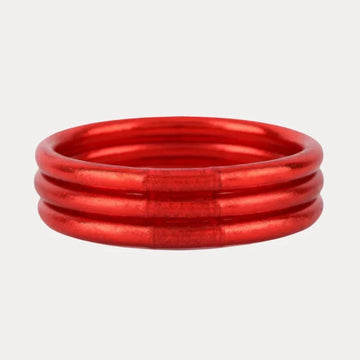 Crimson All Weather Bangles® (Set of 3)