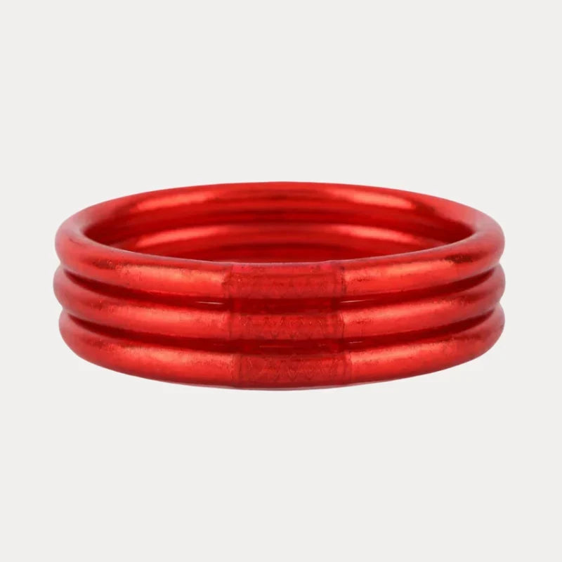 Crimson All Weather Bangles® (Set of 3)