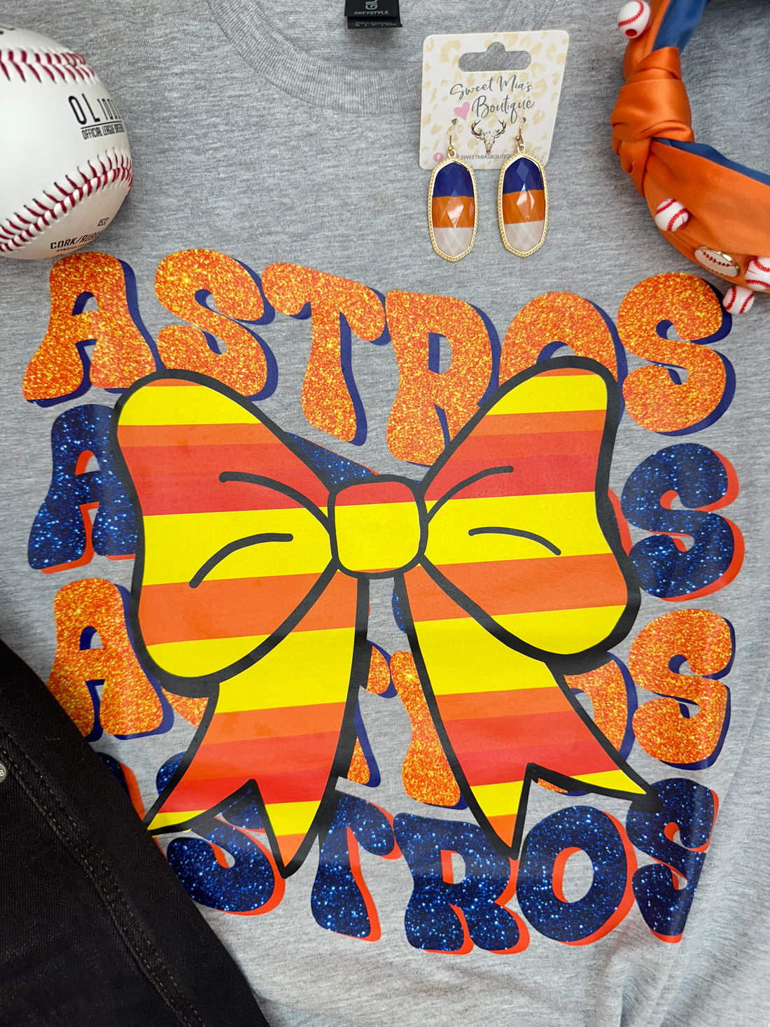 H-town Stros with Bow Graphic Tee