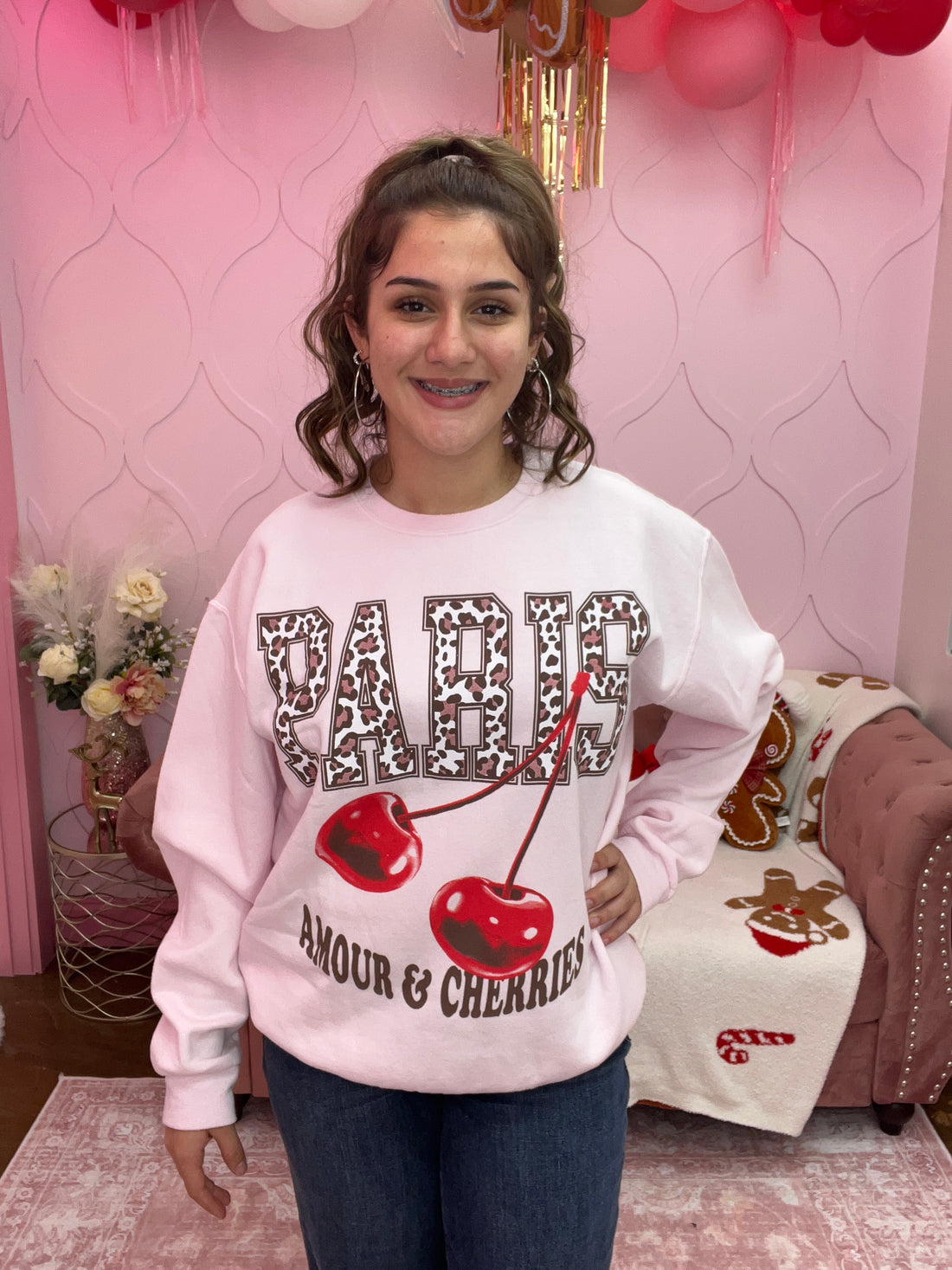 Paris Cherry Sweatshirt