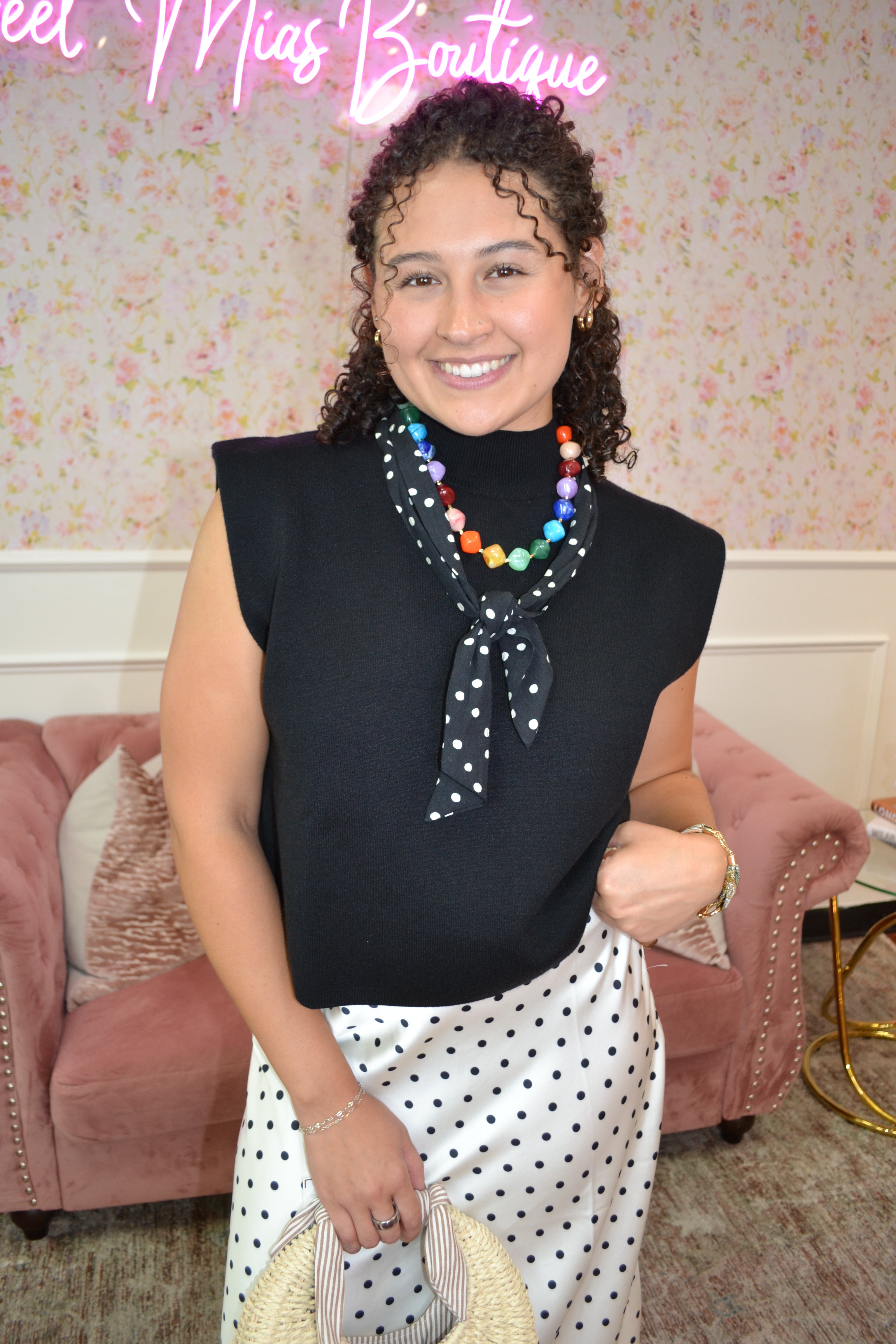 Paris Chic Scarf Sweater Top By Entro