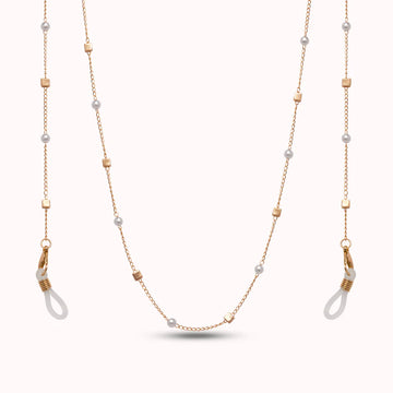 Eyewear Chain Gold w/Pearl Bead